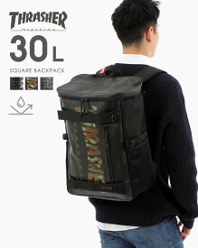 リュックサック レディース メンズ かっこいい 黒リュック シンプル ロゴ 刺繍 カジュアル 軽量 軽いTHRASHER スラッシャー Backpack Box 30L BENCHMARK 大容量 たっぷり 旅行 ジム アウトドア 通学 通勤 ポケット スクエア ボックス