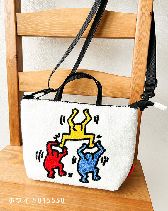 楽天市場】ショルダーバッグ Keith Haring サガラ刺繍ポシェット 