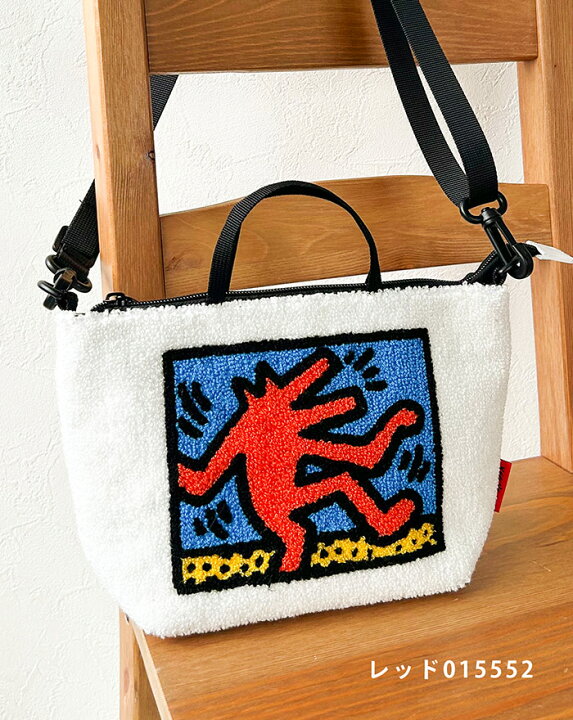 楽天市場】ショルダーバッグ Keith Haring サガラ刺繍ポシェット 