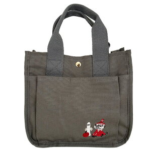 ムーミン ポケットいっぱいミニトート レディース トート リトルミー ミー ニョロニョロ りんご 刺繍 ワンポイント 仕切り 収納 ポケット おしゃれ 北欧 通勤 立て収納 ボトルポケット 倒れ