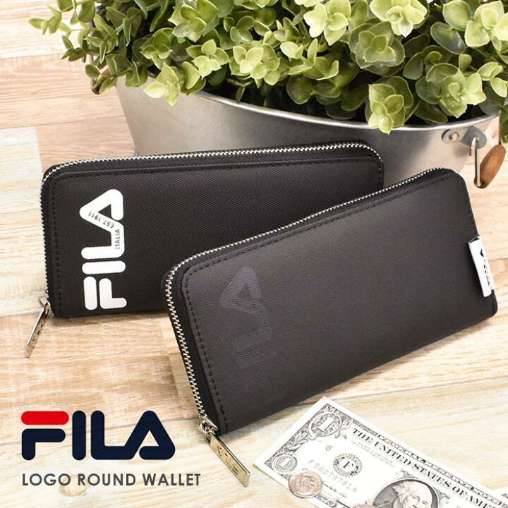 楽天市場】FILA フィラ ポリプリント 長財布 ラウンドファスナー 財布 