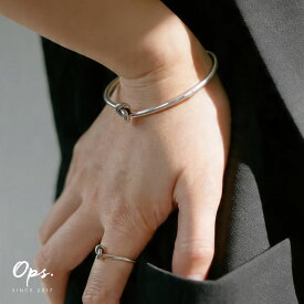 バングル レディース ゴールド シルバー アクセサリー 【OBLIGA オブリガ】バングル 華奢 細め ノット 結び目 ブレスレット レディース つけっぱなし 18k 18金仕上げ シルバー925シンプル silver925 金属アレルギー対応 カジュアル バングル 腕時計 大人 可愛い おしゃれ