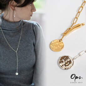 【TV番組衣装協力】 コイン ネックレス レディース ロング シンプル ゴールド ネックレス 【Novac-blanca ノバックブランカ】 長め ペタル 丸 ラウンド サークル 金属アレルギー対応 シルバー925 silver925 たたき 小豆チェーン 長さ70cm+ 5cm おしゃれ 大人 可愛い