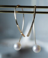 【もれなく淡水パールキャッチプレゼント】 ピアス 金属アレルギー 対応 18金 18k ピアス フープ 揺れる …