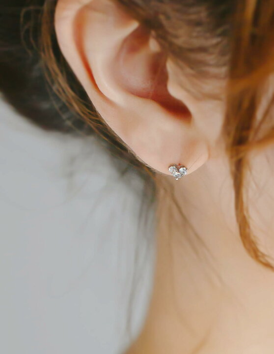 楽天市場】プラチナ 0.2ct ダイヤモンド ダイヤ ピアス ハート 一粒 