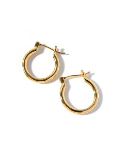 ピアス つけっぱなし 金属アレルギー フープ 小さめ 【orifar-hoop オリファール・フープ】 フープピアス シルバー925 K18仕上げ シンプル フープイヤリング 直径15mm