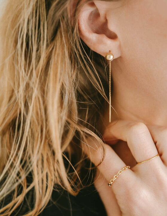 楽天市場】揺れる パール ピアス 18k チェーン 【Prendor hapa 