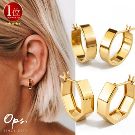 【国内甲府ブランド】 フープピアス 18k ピアス フープ シンプル 【SOLUA ソルア】 ハギーピアス 6角 ラウンド 18金 ピアス つけっぱなし キャッチレス 中折れ 金属アレルギー 対応 レディース ジュエリー アクセサリー プレゼント フープピアス カジュアル おしゃれ 軽量