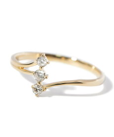 3連 ダイヤ 指輪 ダイヤモンド 18金 リング k18 シンプル 【asteri-orion アステリ・オリオン】 18k ダイヤ レディース ゴールド 誕生石 パワーストーン 指輪 天然石 指輪 レディース おしゃれ つけっぱなし 華奢 リング 重ね 付け 重ねづけ 繊細 星 スター リング 受注生産