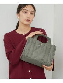 【軽量/2WAY】キルティングスクエアミドルトートバッグ OPAQUE.CLIP オペークドットクリップ バッグ トートバッグ ブラック ブラウン グレー【送料無料】[Rakuten Fashion]