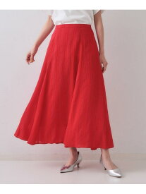 【SALE／60%OFF】ランダムストライプフレアスカート OPAQUE.CLIP オペークドットクリップ スカート ロング・マキシスカート ブラック レッド【RBA_E】[Rakuten Fashion]