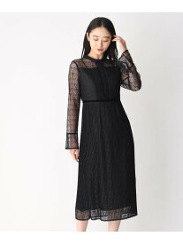 【SALE／50%OFF】≪結婚式/オケージョン対応≫ 総レースプリーツワンピース【洗濯機洗い可】 OPAQUE.CLIP オペークドットクリップ ワンピース・ドレス その他のワンピース・ドレス ブラック カーキ【RBA_E】【送料無料】[Rakuten Fashion]