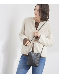 【長さ調整可能】エンボスチェックミニショルダーバッグ OPAQUE.CLIP オペークドットクリップ バッグ ショルダーバッグ グレー ブルー ブラック ブラウン[Rakuten Fashion]