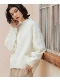 【SALE／49%OFF】ふわふわハイネックニット【洗濯機OK】 OPAQUE.CLIP オペークドットクリップ トップス ニット イエロー ブラウン レッド ピンク ブルー ブラック オレンジ ホワイト パープル グレー グリーン【RBA_E】[Rakuten Fashion]