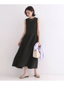 【SALE／40%OFF】フィット&フレアノースリニットワンピース【洗濯機OK/抗ピル】 OPAQUE.CLIP オペークドットクリップ ワンピース・ドレス その他のワンピース・ドレス ベージュ ブラック【RBA_E】【送料無料】[Rakuten Fashion]