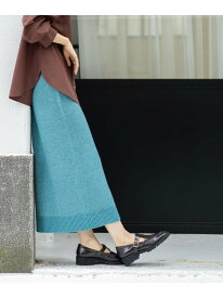 【SALE／40%OFF】ラメスパンコールナロースカート/セットアップ対応可【洗濯機OK】 OPAQUE.CLIP オペークドットクリップ スカート ロング・マキシスカート グレー ベージュ【RBA_E】[Rakuten Fashion]