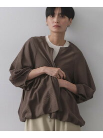 【SALE／20%OFF】シアーバルーンペプラムブルゾン【洗える】 OPAQUE.CLIP オペークドットクリップ ジャケット・アウター ブルゾン・ジャンパー ブラック ホワイト ブラウン【RBA_E】【送料無料】[Rakuten Fashion]