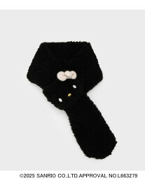 【SALE／50%OFF】【ハローキティ】ふわふわティペット OPAQUE.CLIP オペークドットクリップ ファッション雑貨 マフラー・ストール・ネックウォーマー ホワイト ベージュ ブラック ブラウン【RBA_E】[Rakuten Fashion]
