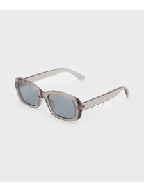 【UVカット】スクエアフレームサングラス OPAQUE.CLIP オペークドットクリップ ファッション雑貨 サングラス グレー[Rakuten Fashion]