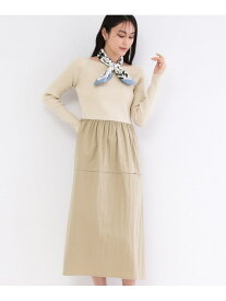 【SALE／70%OFF】リブニットドッキングワンピース【洗濯機OK】 OPAQUE.CLIP オペークドットクリップ ワンピース・ドレス その他のワンピース・ドレス ホワイト ネイビー【RBA_E】[Rakuten Fashion]