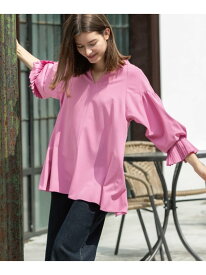 【SALE／40%OFF】プリーツキャンディスリーブブラウス【洗濯機洗い可】 OPAQUE.CLIP オペークドットクリップ トップス シャツ・ブラウス ピンク カーキグリーン ブラック ホワイト【RBA_E】【送料無料】[Rakuten Fashion]