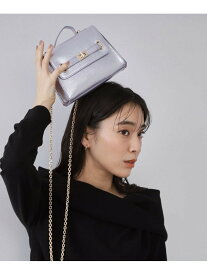 【SALE／30%OFF】シャイニー合皮スクエアデザインチェーンミニショルダーバッグ OPAQUE.CLIP オペークドットクリップ バッグ ショルダーバッグ ゴールド シルバー ブラック ピンク【RBA_E】[Rakuten Fashion]