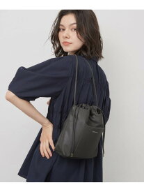 【3層仕様】巾着ミニショルダーバッグ《長さ調整可能》 OPAQUE.CLIP オペークドットクリップ バッグ ショルダーバッグ グレー ブラウン ブラック[Rakuten Fashion]