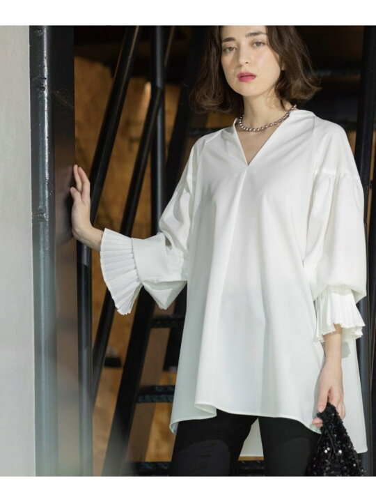 楽天市場】【SALE／40%OFF】プリーツキャンディスリーブブラウス 