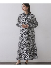 【SALE／50%OFF】ジオメトリック柄ワンピース OPAQUE.CLIP オペークドットクリップ ワンピース・ドレス その他のワンピース・ドレス ネイビー ブラック【RBA_E】【送料無料】[Rakuten Fashion]