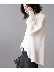 【SALE／40%OFF】前あき後ろフレアブラウス OPAQUE.CLIP オペークドットクリップ トップス シャツ・ブラウス ブルー ブラウン ホワイト ブラック イエロー ピンク【RBA_E】[Rakuten Fashion]