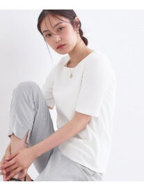【SALE／55%OFF】ベーシックリブボートネックカットソー【洗濯機OK】 OPAQUE.CLIP オペークドットクリップ トップス カットソー・Tシャツ ホワイト グレー ブラック【RBA_E】[Rakuten Fashion]