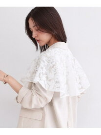 【SALE／60%OFF】刺繍レースケープ【洗濯機OK】 OPAQUE.CLIP オペークドットクリップ ファッション雑貨 マフラー・ストール・ネックウォーマー ブラック ホワイト【RBA_E】[Rakuten Fashion]