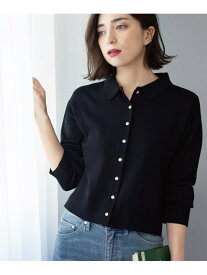【SALE／40%OFF】ポロネックカーディガン OPAQUE.CLIP オペークドットクリップ トップス カーディガン ブラック グリーン ブラウン ピンク ホワイト【RBA_E】【送料無料】[Rakuten Fashion]