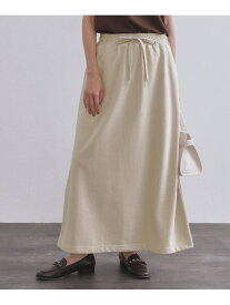 【SALE／40%OFF】ラメスウェットイージーロングスカート【洗濯機洗い可】 OPAQUE.CLIP オペークドットクリップ スカート ロング・マキシスカート グレー ベージュ【RBA_E】[Rakuten Fashion]
