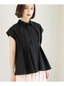 【SALE／40%OFF】タックペプラムブラウス【洗濯機OK】 OPAQUE.CLIP オペークドットクリップ トップス シャツ・ブラウス ブラック ベージュ ネイビー【RBA_E】[Rakuten Fashion]