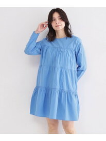 【SALE／70%OFF】ティアードミニワンピース【洗濯機OK】 OPAQUE.CLIP オペークドットクリップ ワンピース・ドレス その他のワンピース・ドレス ブルー ブラック【RBA_E】[Rakuten Fashion]