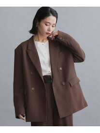 【SALE／50%OFF】【es】ダブルブレストテーラードジャケット/セットアップ対応可【洗える】 OPAQUE.CLIP オペークドットクリップ ジャケット・アウター テーラードジャケット・ブレザー ベージュ ブラウン【RBA_E】【送料無料】[Rakuten Fashion]