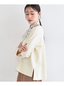【SALE／40%OFF】リラクシーボートネックニット/オーガニックコットン混【洗濯機OK/UVケア】《5col》 OPAQUE.CLIP オペークドットクリップ トップス ニット ピンク ホワイト ブルー ネイビー【RBA_E】[Rakuten Fashion]