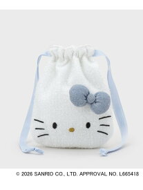 【SALE／30%OFF】◆【ハローキティ】キラふわフェイス巾着ポーチ OPAQUE.CLIP オペークドットクリップ 財布・ポーチ・ケース ポーチ ブラック ホワイト ベージュ【RBA_E】[Rakuten Fashion]