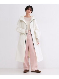 【SALE／60%OFF】撥水フードZIPロングコート【洗濯機OK】 OPAQUE.CLIP オペークドットクリップ ジャケット・アウター その他のジャケット・アウター ホワイト グレー【RBA_E】【送料無料】[Rakuten Fashion]