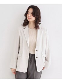 【SALE／50%OFF】シングルテーラードジャケット【洗える/裏地なし】 OPAQUE.CLIP オペークドットクリップ ジャケット・アウター テーラードジャケット・ブレザー グレー ネイビー【RBA_E】【送料無料】[Rakuten Fashion]