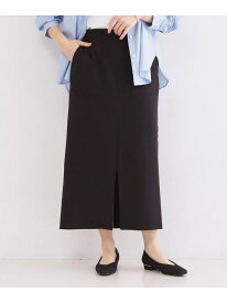 【SALE／50%OFF】ストレッチダブルポケットタイトスカート【洗濯機OK】 OPAQUE.CLIP オペークドットクリップ スカート ロング・マキシスカート ベージュ ブラック【RBA_E】[Rakuten Fashion]