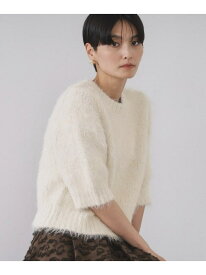 【SALE／40%OFF】フェザーヤーンニット【洗濯機OK/抗ピル】 OPAQUE.CLIP オペークドットクリップ トップス ニット ホワイト グレー ブルー【RBA_E】[Rakuten Fashion]