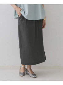 【SALE／40%OFF】イージーナロースカート/セットアップ対応【UVケア/接触冷感/洗濯機洗い可】 OPAQUE.CLIP オペークドットクリップ スカート ロング・マキシスカート ブルー ブラック グレー【RBA_E】[Rakuten Fashion]