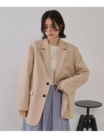 【SALE／50%OFF】オーバーサイズテーラードジャケット【洗える】 OPAQUE.CLIP オペークドットクリップ ジャケット・アウター テーラードジャケット・ブレザー ブルー ベージュ【RBA_E】【送料無料】[Rakuten Fashion]