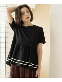 【SALE／40%OFF】【UVケア】裾ラインペプラムニット《洗濯機OK》 OPAQUE.CLIP オペークドットクリップ トップス ニット ブラック ブラウン ネイビー【RBA_E】[Rakuten Fashion]