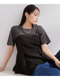 【SALE／40%OFF】ビスチェドッキングカットソー【洗濯機OK】 OPAQUE.CLIP オペークドットクリップ トップス カットソー・Tシャツ ブラウン グレー ブラック【RBA_E】[Rakuten Fashion]
