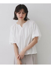 【SALE／40%OFF】バルーンスリーブトップス/セットアップ対応【UVケア/接触冷感/洗濯機洗い可】 OPAQUE.CLIP オペークドットクリップ トップス カットソー・Tシャツ ブラック ホワイト ブルー【RBA_E】[Rakuten Fashion]
