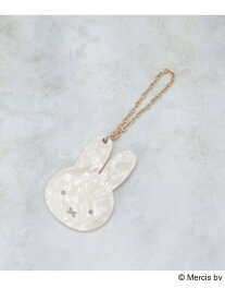 ◆【miffy】フェイス型シェル調スライドミラーチャーム OPAQUE.CLIP オペークドットクリップ 財布・ポーチ・ケース その他の財布・ポーチ・ケース ホワイト[Rakuten Fashion]