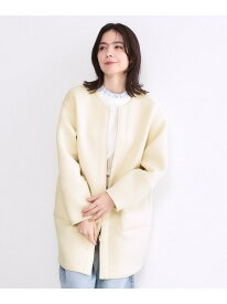 【SALE／59%OFF】リバーシブル配色ノーカラーコート【洗濯機OK】 OPAQUE.CLIP オペークドットクリップ ジャケット・アウター その他のジャケット・アウター ホワイト グレー ブラック【RBA_E】【送料無料】[Rakuten Fashion]